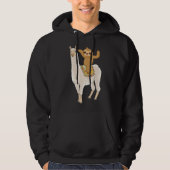 Zoete luiaard rijdt Alpaca lama dier Hoodie (Voorkant)