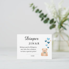 Zoete Luier Raffle Kaart voor Baby Shower