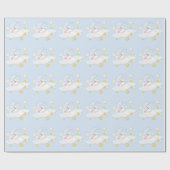 Zoete Maan Baby Shower Cadeaupapier (Vlak)