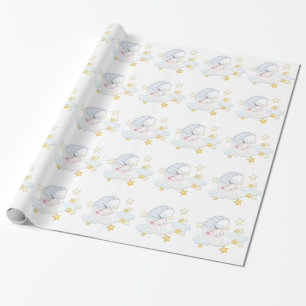 Zoete Maan Baby Shower Cadeaupapier