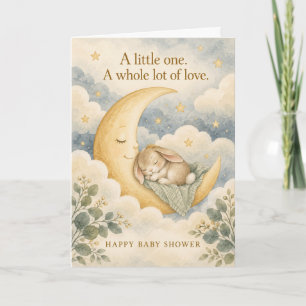 Zoete Maan Konijn Grote Hoeveelheid Liefde Baby Sh Kaart
