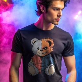 Zoete maar griezelige tweevoudige teddybeer Hallow T-shirt