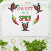 Zoete maar pittige, hete pepers theedoek (Gevouwen)