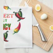 Zoete maar pittige, hete pepers theedoek (Quarter Fold)