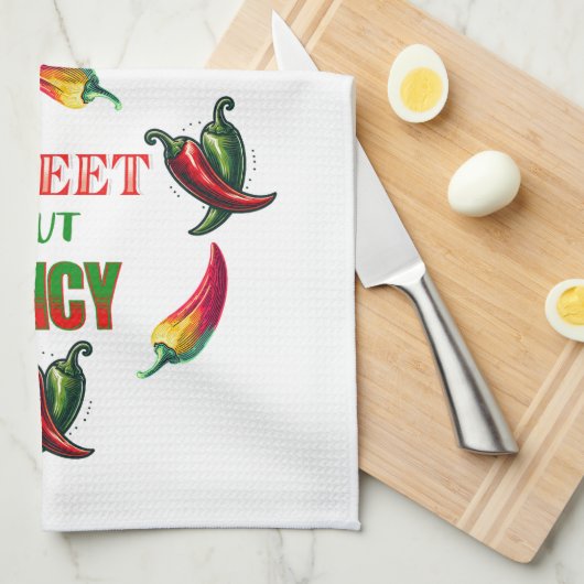 Zoete maar pittige, hete pepers theedoek (Quarter Fold)