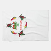 Zoete maar pittige, hete pepers theedoek (Horizontaal)