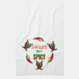 Zoete maar pittige, hete pepers theedoek