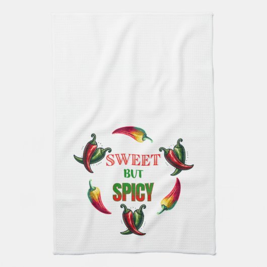 Zoete maar pittige, hete pepers theedoek (Verticaal)