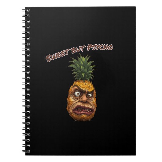 Zoete maar Psycho Ananas Notitieboek (Voorkant)