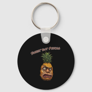 Zoete maar Psycho Ananas Sleutelhanger