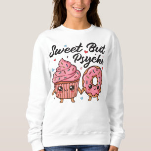 Zoete Maar Psychotische Kawaii Cupcake Donut Trui