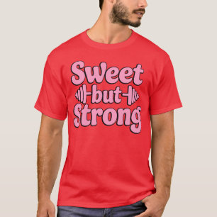 Zoete Maar Sterke Roze Gymmeisjes T-shirt