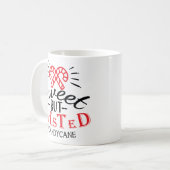 Zoete Maar Verdraaide Candy Cane Kerstmis Koffiemok (Voorkant links)