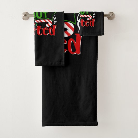 Zoete Maar Verdraaide Grappige Kerst Kerststok Bad Handdoek (Insitu)