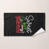 Zoete Maar Verdraaide Grappige Kerst Kerststok Bad Handdoek (Handdoek)