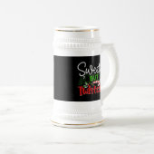 Zoete Maar Verdraaide Grappige Kerst Kerststok Bierpul (Voorkant rechts)