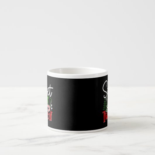 Zoete Maar Verdraaide Grappige Kerst Kerststok Espresso Kop (Voorkant)