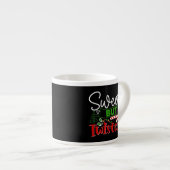 Zoete Maar Verdraaide Grappige Kerst Kerststok Espresso Kop (Voorkant rechts)