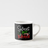 Zoete Maar Verdraaide Grappige Kerst Kerststok Espresso Kop (Rechts)