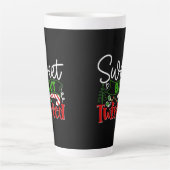 Zoete Maar Verdraaide Grappige Kerst Kerststok Latte Mok (Voorkant)