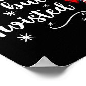 Zoete Maar Verdraaide Grappige Kerst Kerststok Xma Poster (Hoek)