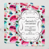 Zoete macarons en een decoratief Lijst Kaart (Voorkant / Achterkant)