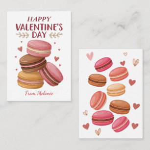 Zoete Macarons Kids Klaslokaal Valentijnsdag Notit Notitiekaartje