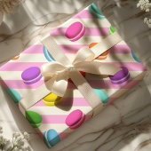 Zoete Macaroon Regenboog Bakken Cadeaupapier