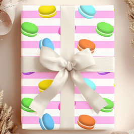 Zoete Macaroon Regenboog Bakken Cadeaupapier