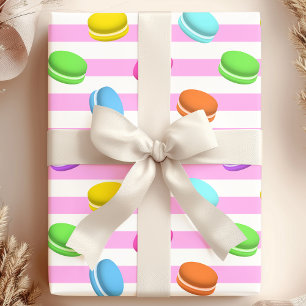 Zoete Macaroon Regenboog Bakken Cadeaupapier