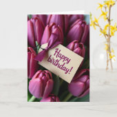 Zoete Magenta Bloesem Kaart (Gele Bloem)