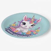 Zoete magische Baby eenhoorn Papieren Bordje (Gekanteld)