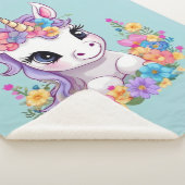 Zoete magische Baby eenhoorn Sherpa Deken (3/4)