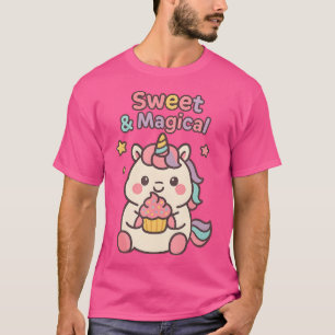 Zoete Magische Kawaii Eenhoorn Die Cupcake Vasthou T-shirt