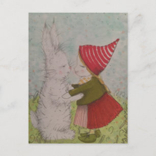 Zoete magische sprookjesliefde. briefkaart