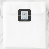 Zoete Malshi vierkante sticker (Tas)