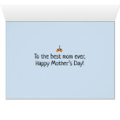 Zoete mam en baby eekhoorns Moederdag (Binenzijde Horizontaal (Onderkant))