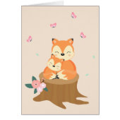 Zoete mam en baby Foxes Moederdag (Voorkant)