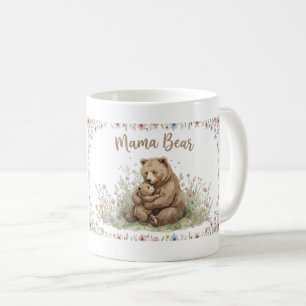 Zoete Mama Beer en Baby Beer Bloemenschildering in Koffiemok