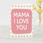 Zoete Mama Ik Hou Van Jou Kaart (Gele Bloem)