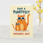 Zoete Mama Katten Dag Kaart (Gele Bloem)