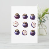 Zoete Mangosteen Tropisch Fruit Kaart (Staand voorkant)