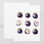 Zoete Mangosteen Tropisch Fruit Kaart (Voorkant / Achterkant)