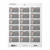 Zoete Mason Jar Roze Grijs Adreslabel Etiket (Full Sheet)