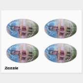 ZOETE MERRIE MANEN DRANK OVALE STICKER (Vel)