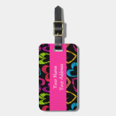 Zoete met de hand getekende harten Bagage label (Voorkant verticaal)