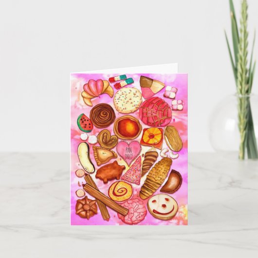 Zoete Mexicaanse Brood Pan Dulce Feestdagen Kaart (Voorkant)