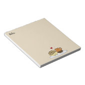 Zoete Mexicaanse concha van dulce van de Chocolade Notitieblok (Schuin)