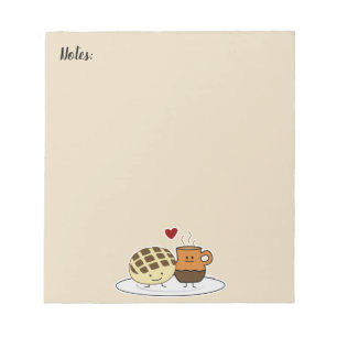 Zoete Mexicaanse concha van dulce van de Chocolade Notitieblok