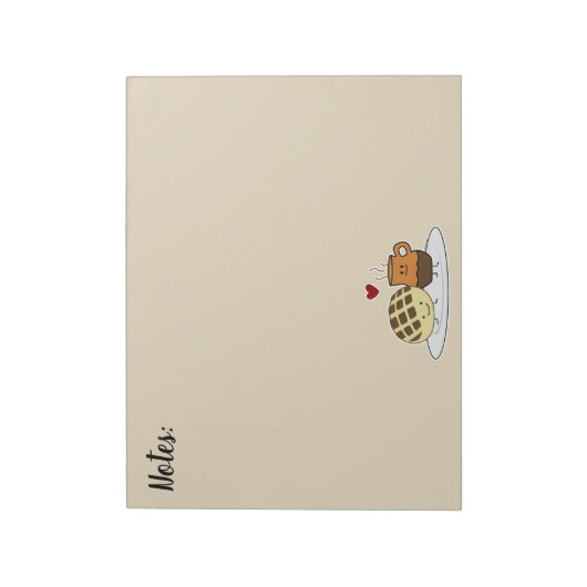 Zoete Mexicaanse concha van dulce van de Chocolade Notitieblok (Linkerzijde)